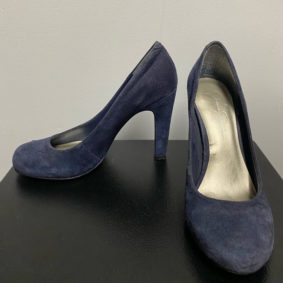 Jessica Simpson Shoes - Jessica Simpson - Navy Blue Suede Heels